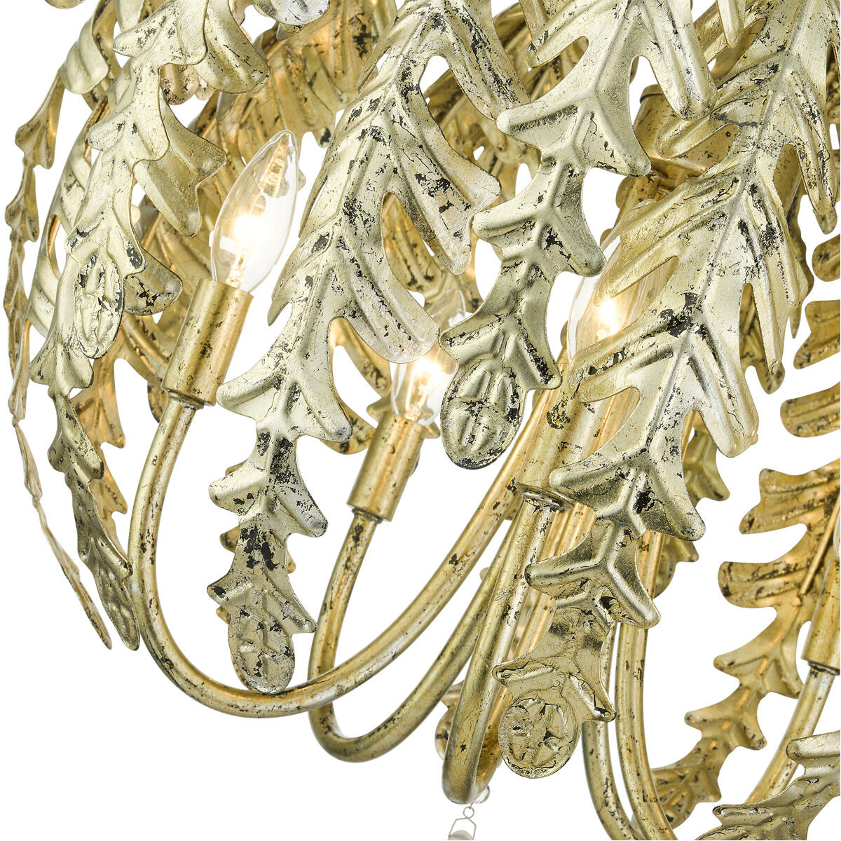 Acanthus 5 Light 26 inch Winter Gold Chandelier Ceiling Light