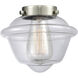 Nouveau Oxford LED 7.5 inch Black Antique Brass Mini Pendant Ceiling Light in Clear, Nouveau