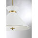 Lamar 3 Light 18 inch White with Brass Accents Pendant Ceiling Light