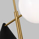 AERIN Cosmo 4 Light 28 inch Midnight Black and Burnished Brass Chandelier Ceiling Light in Midnight Black / Burnished Brass