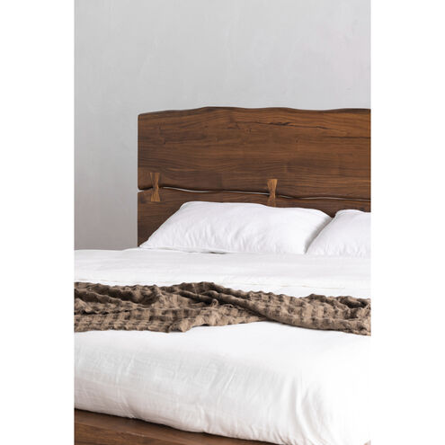 Madagascar Brown Bed, Platform Queen