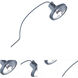 Series 155 75 watt 5.25 inch Satin Chrome Arclight Wall Light, Clamp Mount
