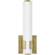 Aiden LED 5 inch Lacquered Brass Bath Light Wall Light, Vertical