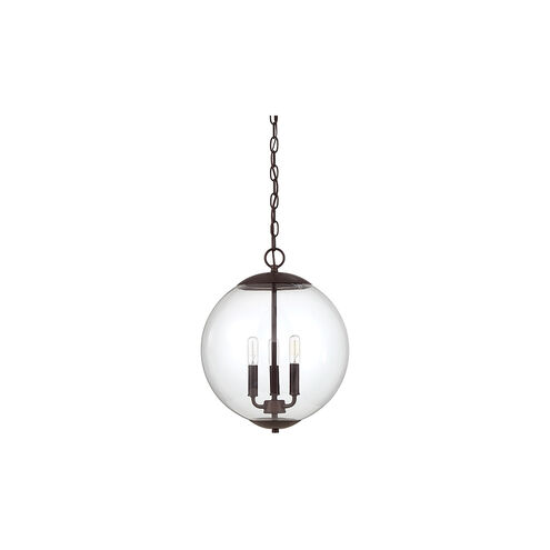 Modern 3 Light 13.75 inch Oil Rubbed Bronze Pendant Ceiling Light