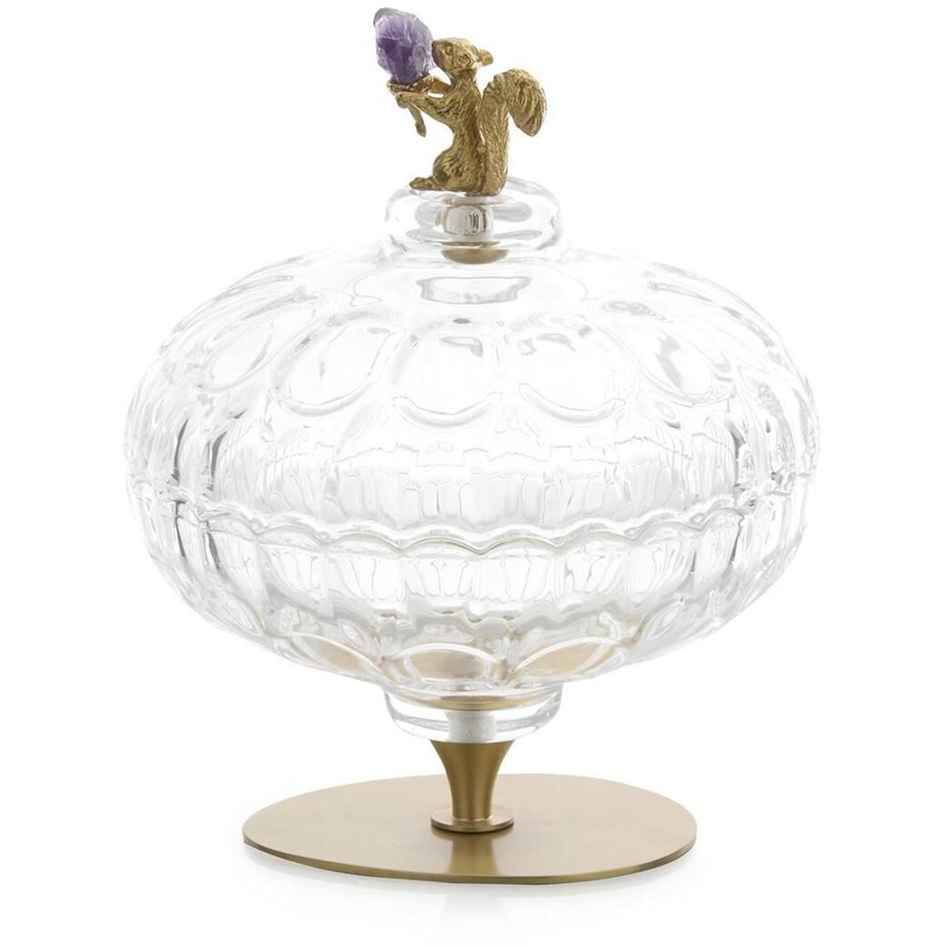 Brass Squirrel 6.5 X 5.5 inch Perfume Bottle