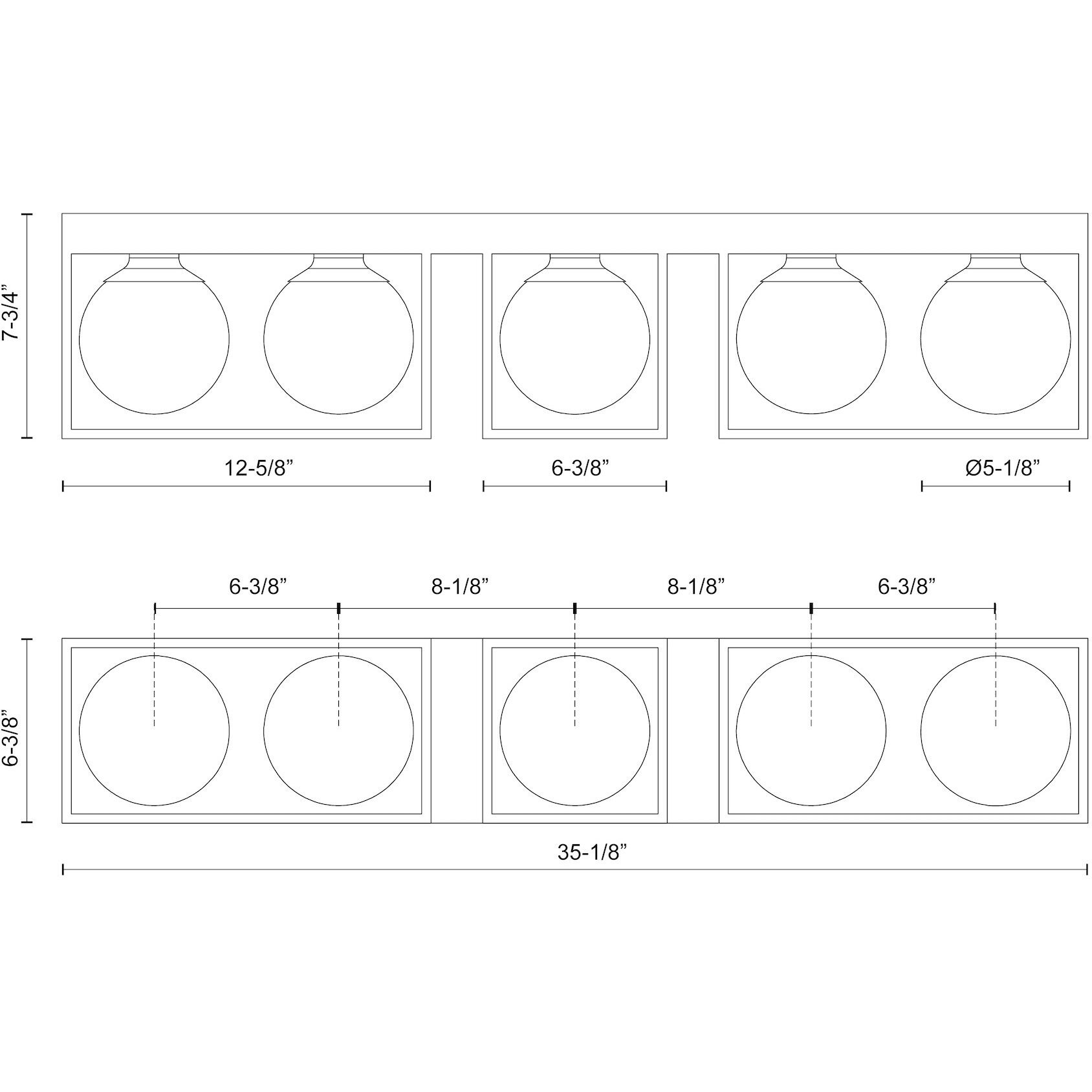 Amelia 5 Light 35.13 inch Aged Gold Bath Vanity Wall Light in Aged Brass