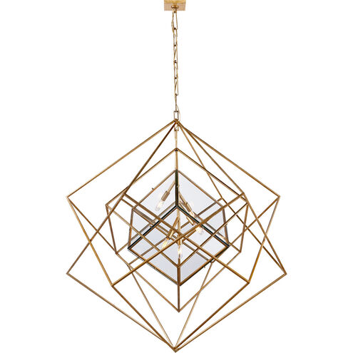 Kelly Wearstler Cubist 5 Light 45.5 inch Gild Chandelier Ceiling Light, Large