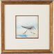 Lisa Kahn White Mat - Antique Gold Fillet Watercolor