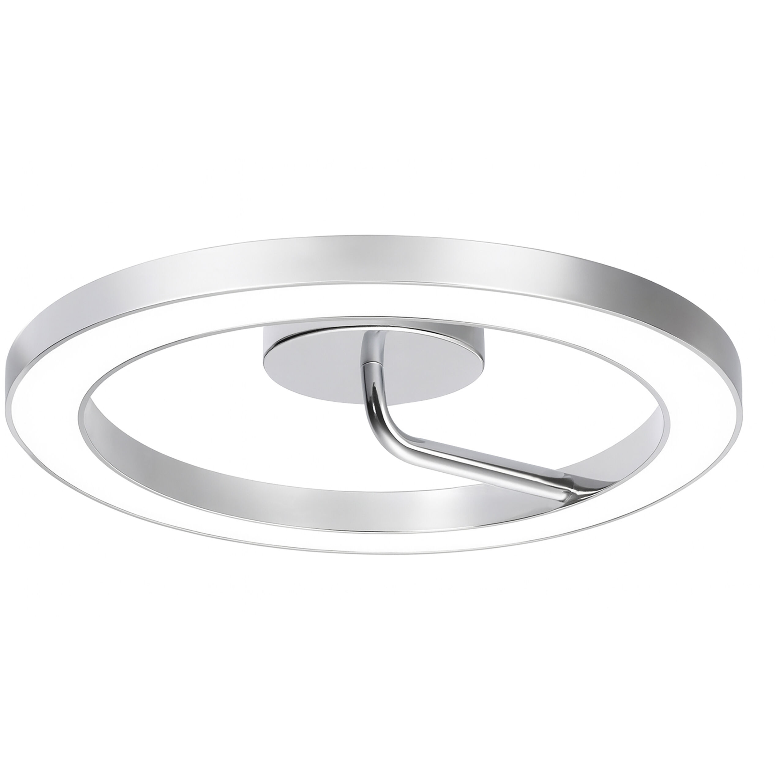One LED 18 inch Polished Chrome Flush Mount Ceiling Light