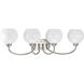 Carisa 4 Light 33 inch Brushed Nickel Bath Vanity Wall Light