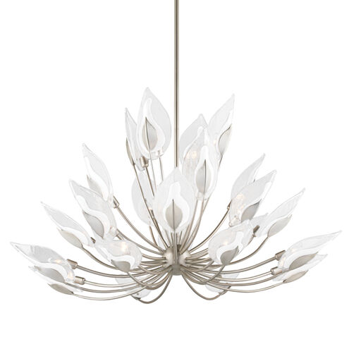 Blossom 24 Light 55 inch Silver Leaf Chandelier Ceiling Light