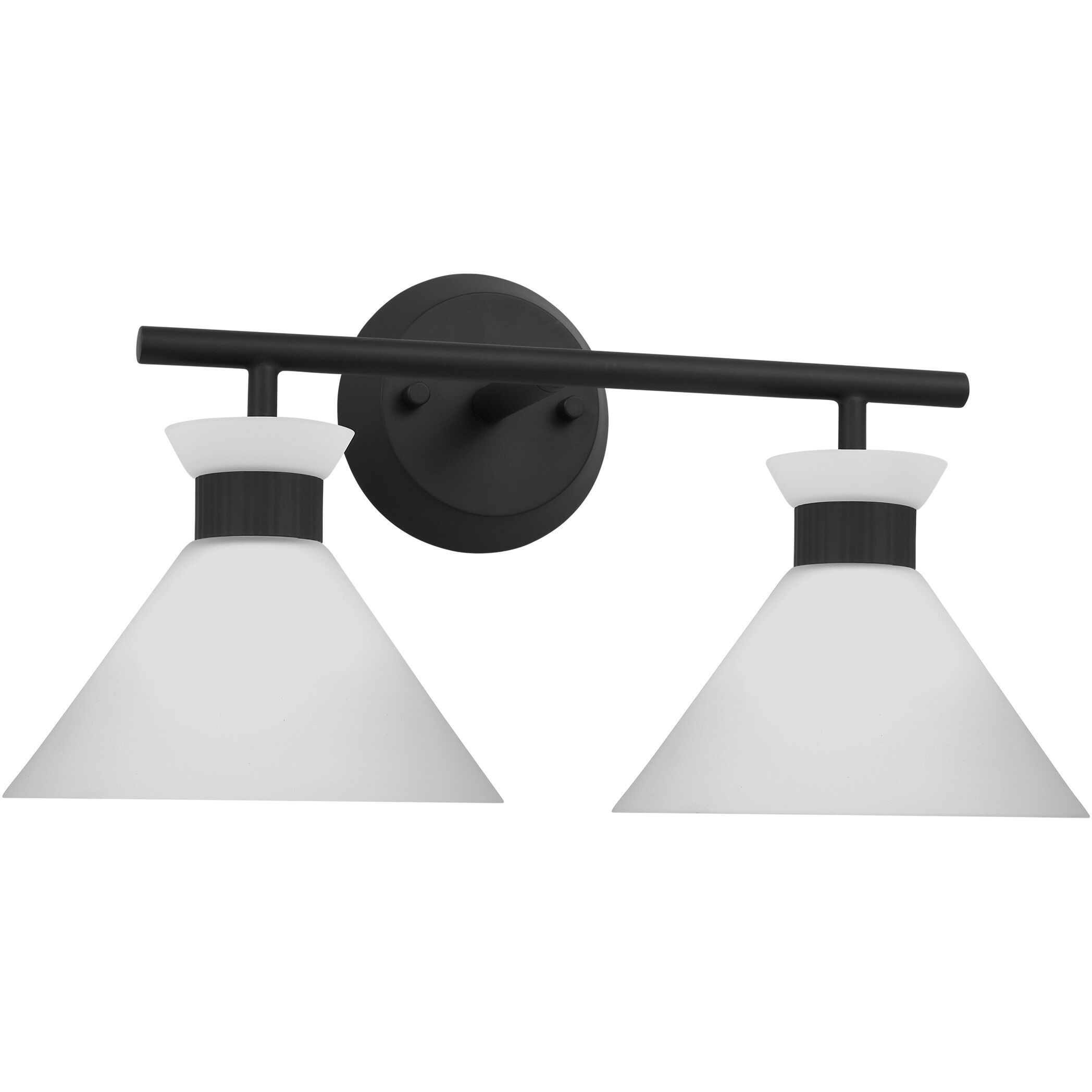 Drew & Jonathan Belcarra 2 Light 17.25 inch Midnight Black Wall Bath Fixture Wall Light