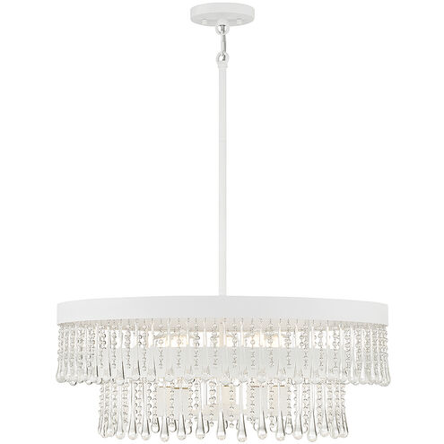 Stella 6 Light 26 inch Bisque White Pendant Ceiling Light