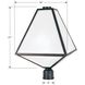 Glacier 3 Light 21 inch Black Charcoal Outdoor Post in White