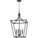 Clifton 4 Light 16 inch Black Single Pendant Ceiling Light