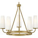 Selma 5 Light 24 inch Gold Chandelier Ceiling Light
