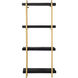 Four Tiers 44.1 X 18.1 X 9.8 inch Black Shelf