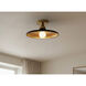 Quentin 1 Light 12 inch Matte Black and Aged Brass Semi Flush Mount Ceiling Light