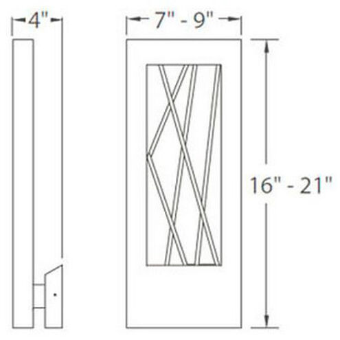Twilight LED 16 inch Black Outdoor Wall Light in 16in.