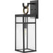 Estate Series Porter LED 25 inch Black with Burnished Bronze Outdoor Wall Mount Lantern