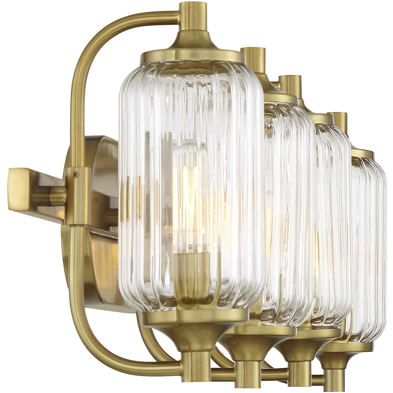 Holton 4 Light 32 inch Warm Brass Bathroom Vanity Light Wall Light