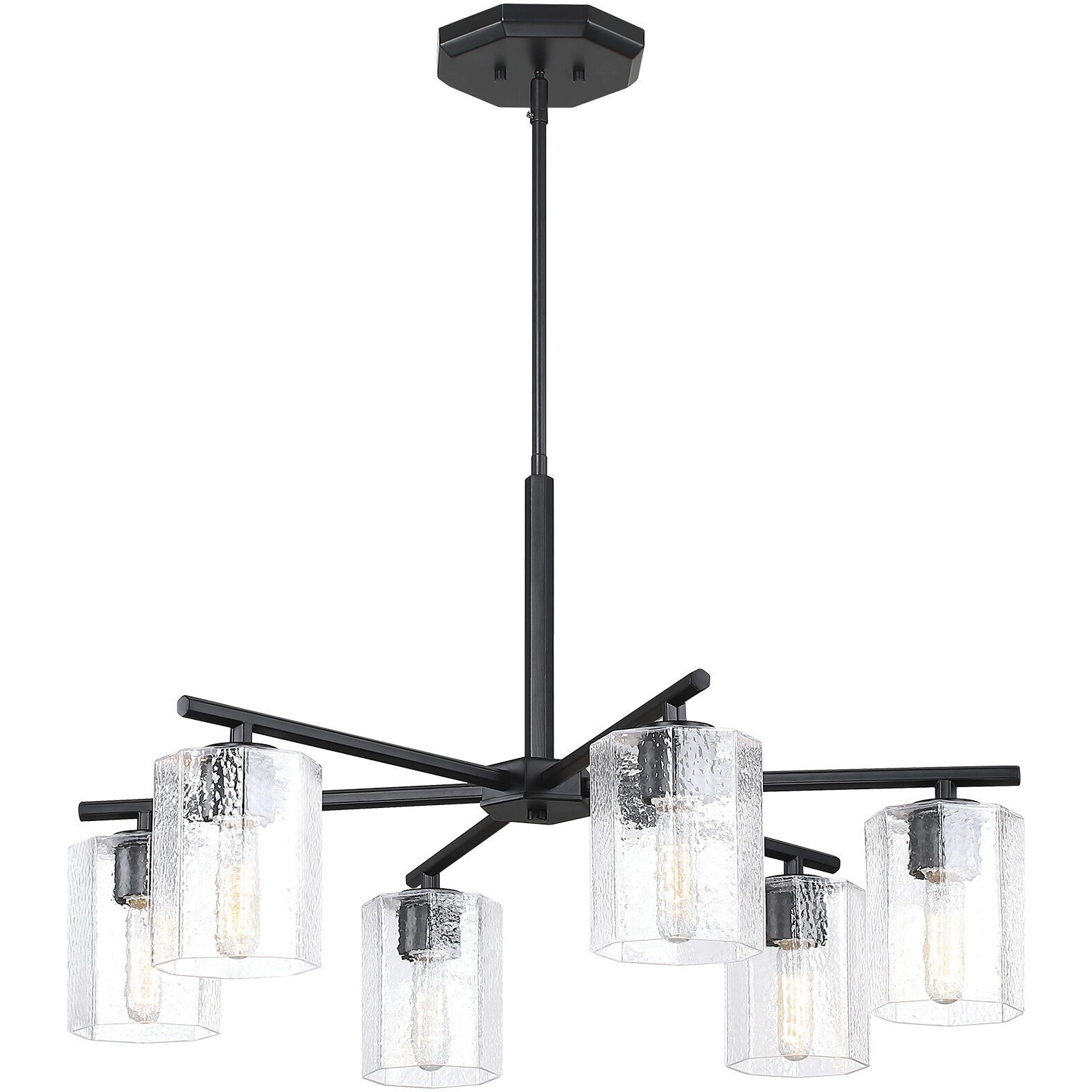 Haven LED 32 inch Matte Black Chandelier Ceiling Light