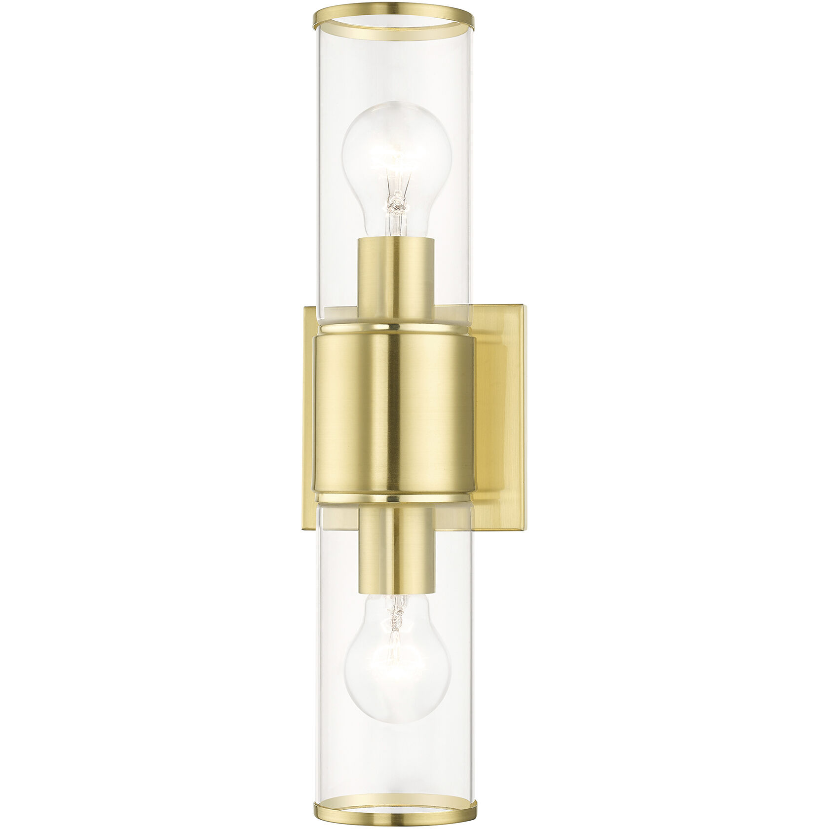 Quincy 2 Light 16 inch Satin Brass Vanity Sconce Wall Light