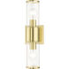 Quincy 2 Light 16 inch Satin Brass Vanity Sconce Wall Light