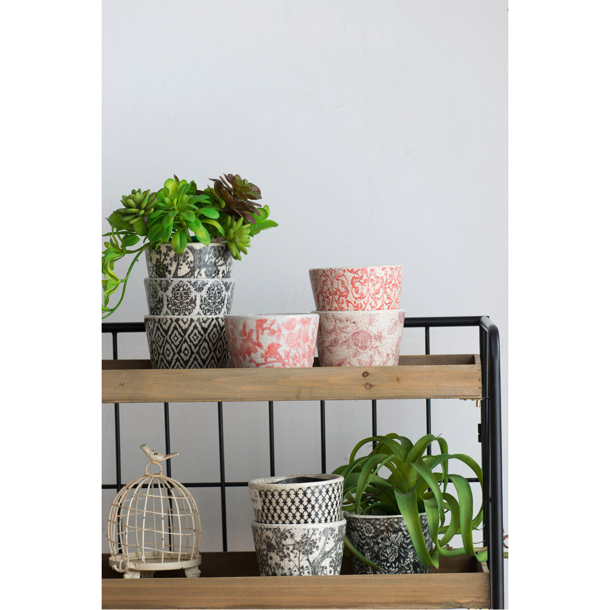 Naturespire Blue Outdoor Planter, Set of 3