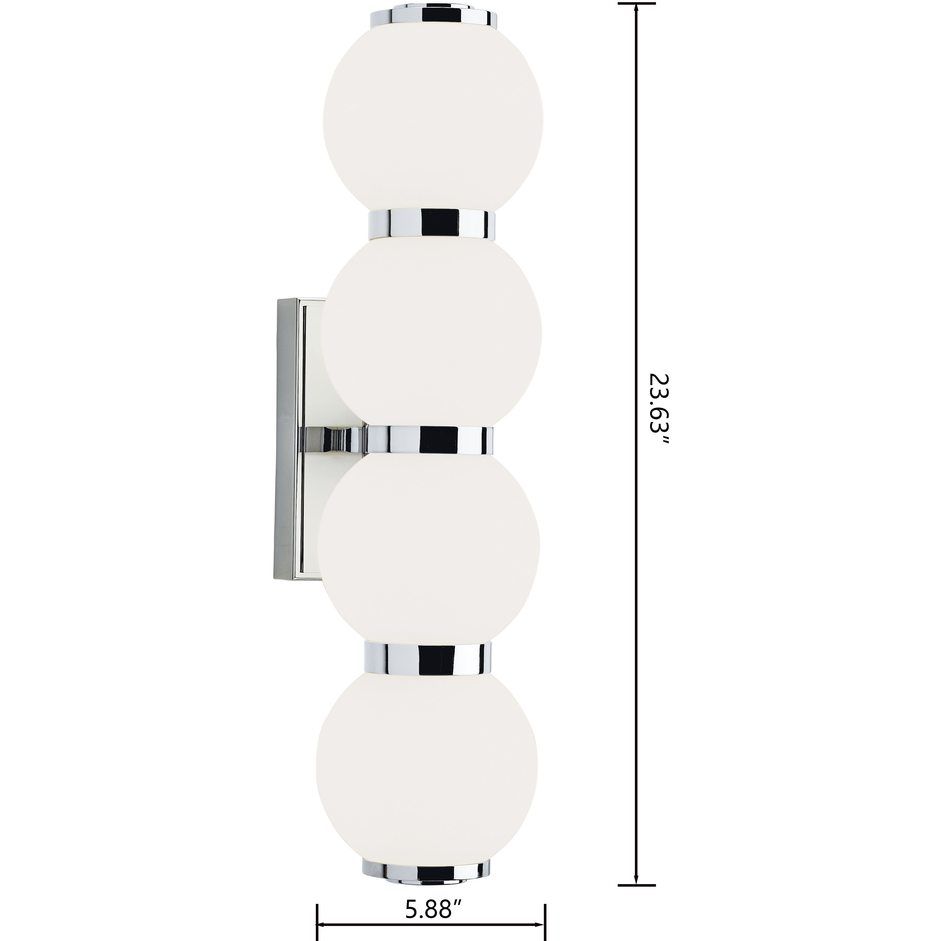 Celeste Sconce Wall Light in Chrome