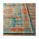 Javan 90 X 60 inch Bright Blue/Saffron/Bright Red/Black/Taupe Rugs, Polyester and Cotton