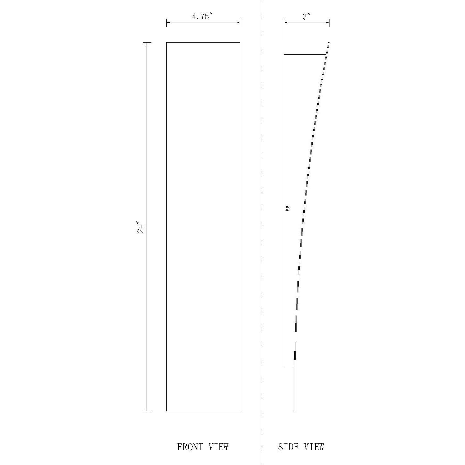 Landrum LED 24 inch Black Outdoor Wall Light