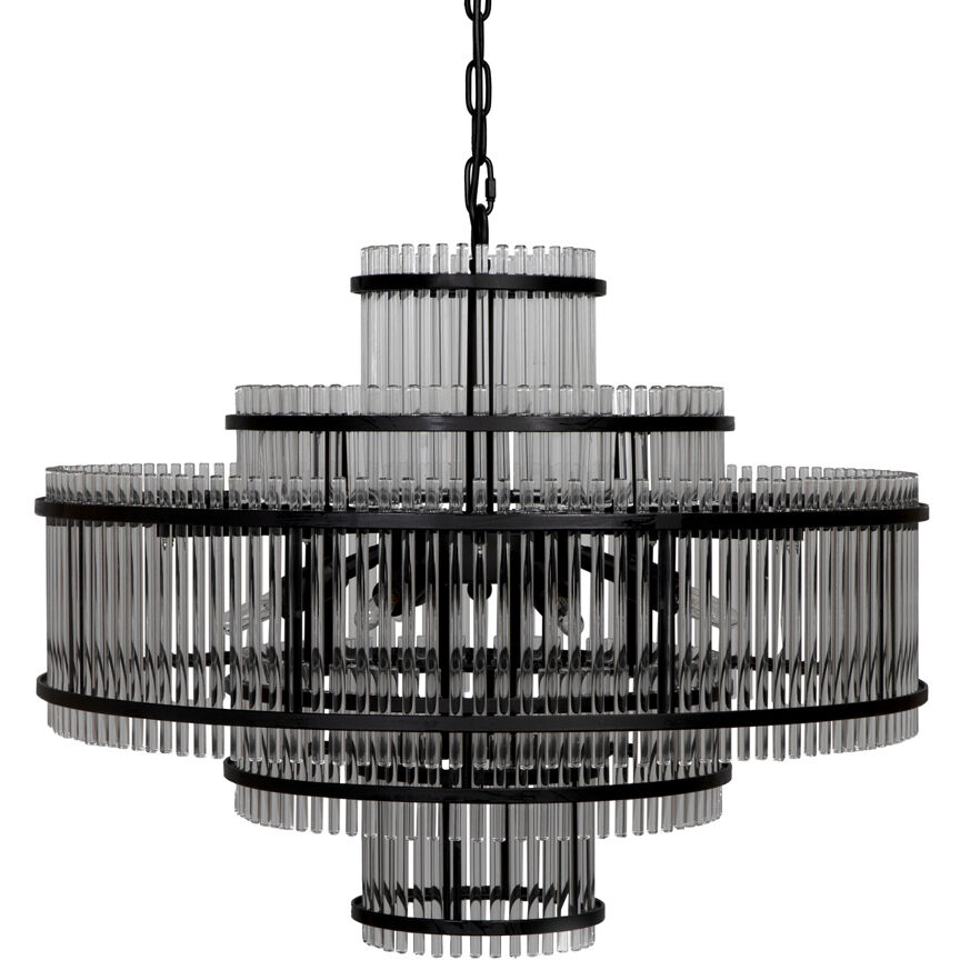 Rowan 8 Light 29 inch Matte Black Chandelier Ceiling Light