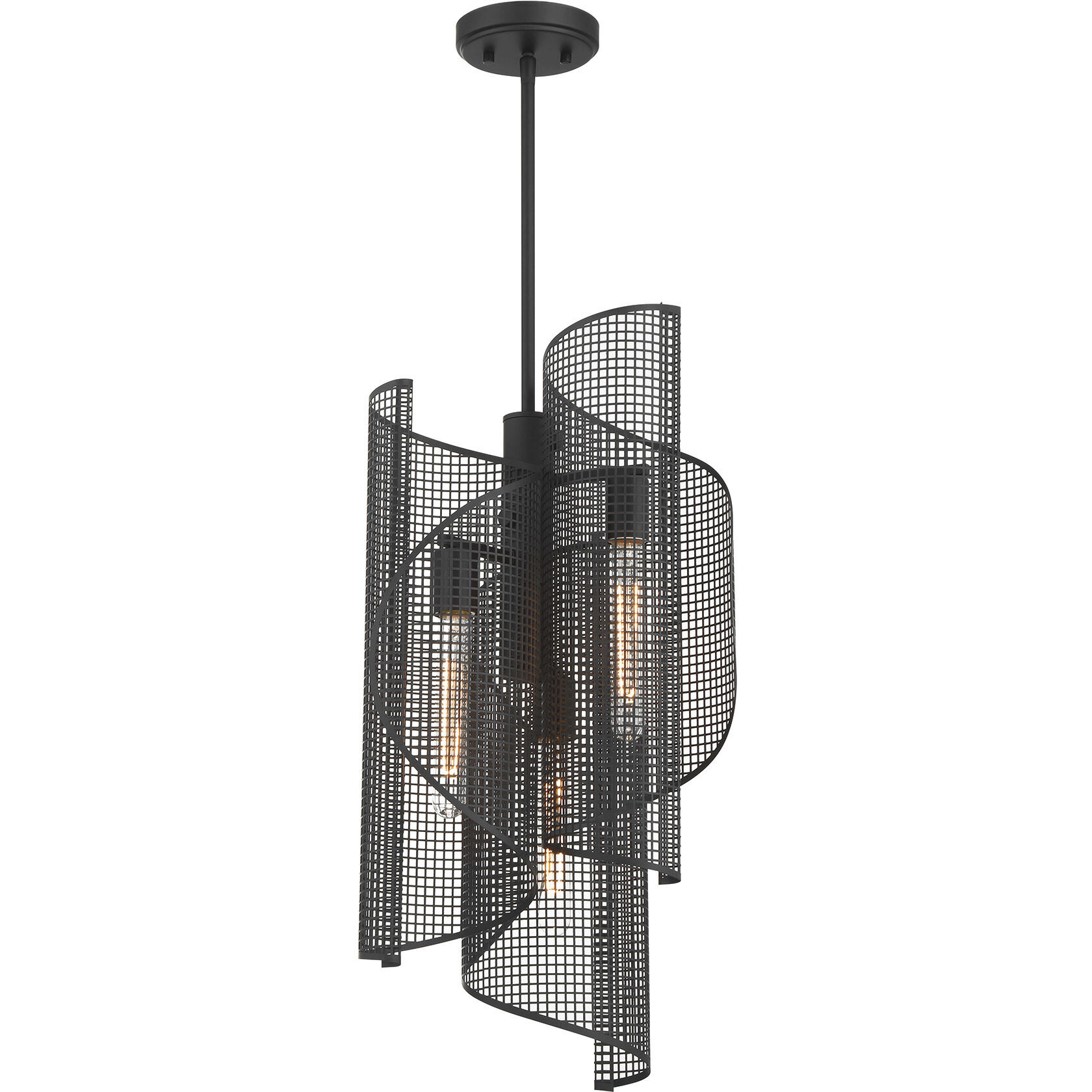 Hillbourne 3 Light 14 inch Matte Black Pendant Ceiling Light