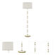 Kane 64.5 inch 150 watt Matte Daisy with Modern Brass Floor Lamp Portable Light in Fondine