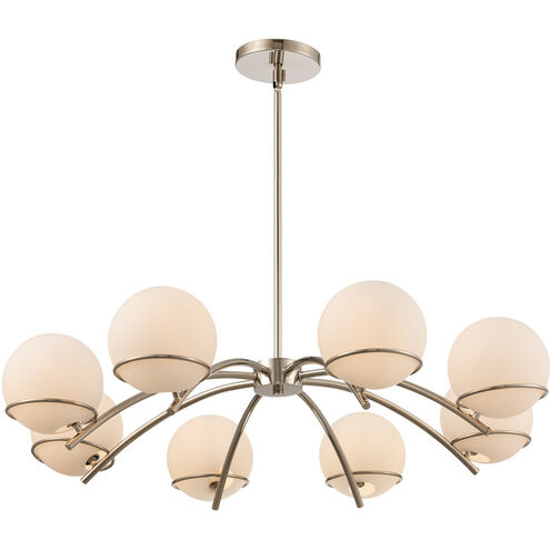 Everett 8 Light 34 inch Polished Nickel Chandelier Ceiling Light