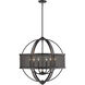 Colson 6 Light 27 inch Matte Black Chandelier Ceiling Light