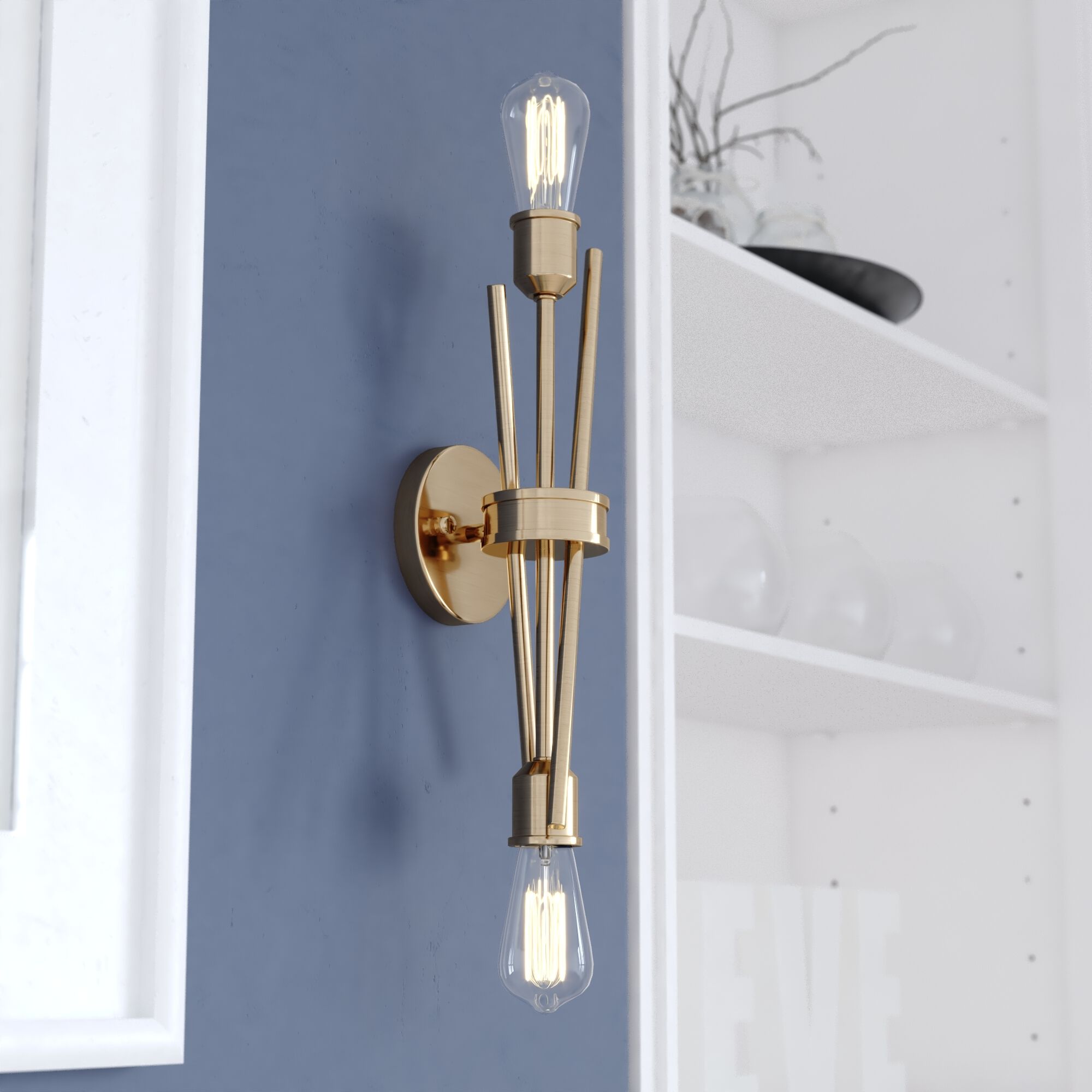Estelle LED 4.75 inch Natural Brass Wall Light