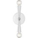 Contemporary 2 Light 4.75 inch Chrome Wall Sconce Wall Light