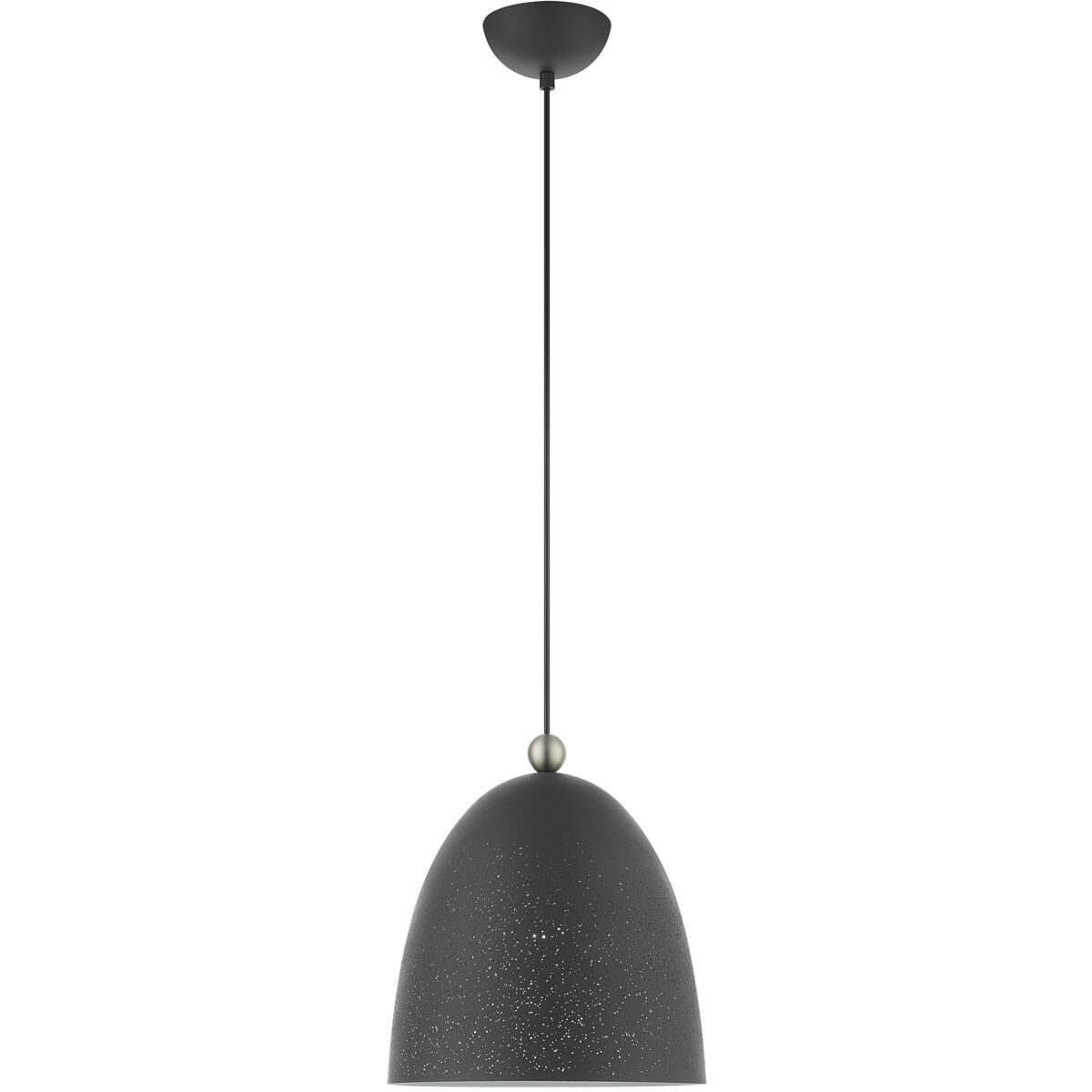 Arlington 1 Light 12 inch Scandinavian Gray with Brushed Nickel Accents Pendant Ceiling Light