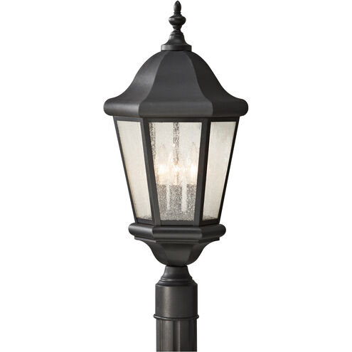 Martinsville 3 Light 22.25 inch Black Outdoor Post Lantern