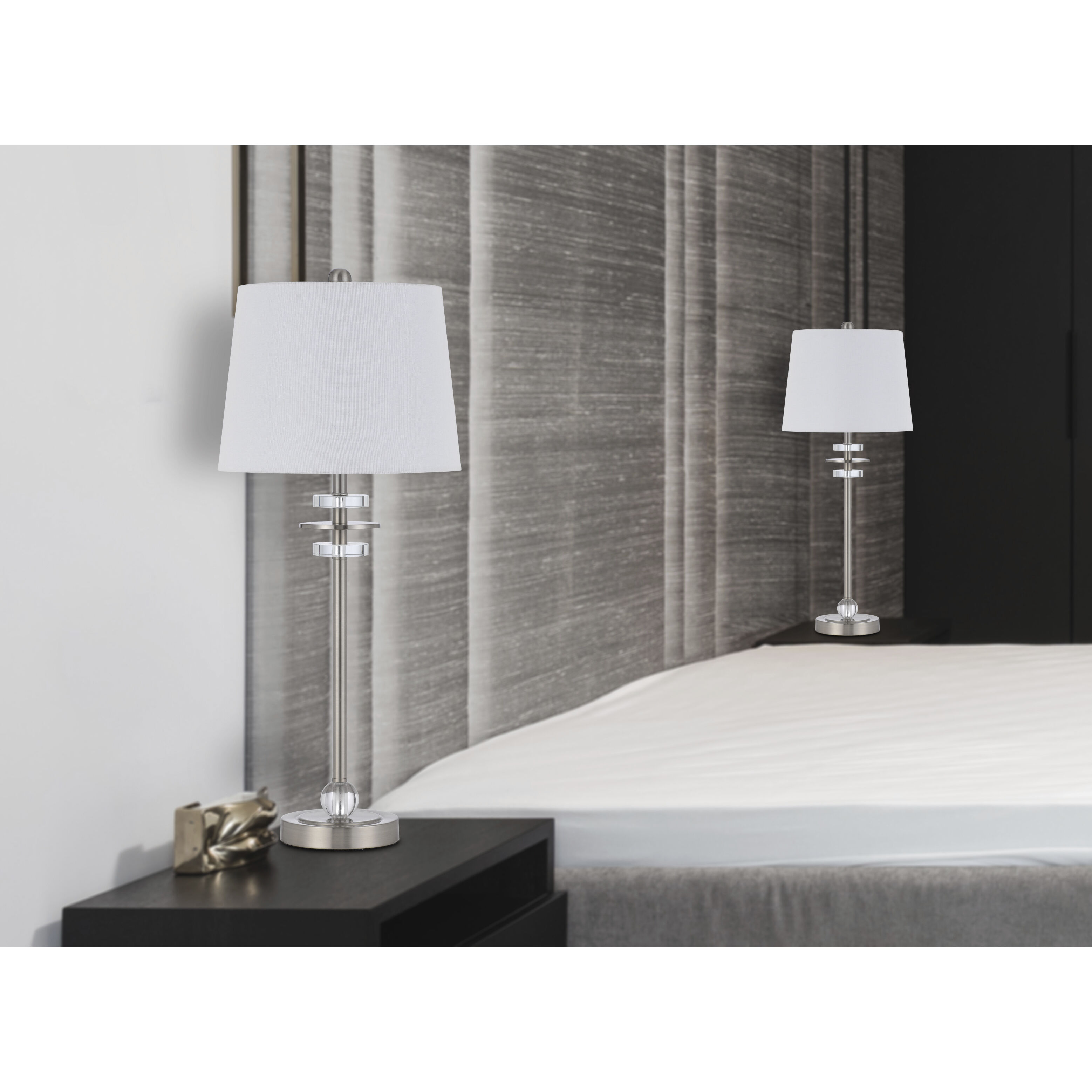 Sitka 29 inch 60.00 watt Brushed Steel Lamp Set Portable Light