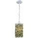 Agate Stones 1 Light 6 inch White with Green Mini Pendant Ceiling Light