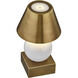 Silas 9.25 inch 2.30 watt Ceramic and Brass Portable Rechargeable Table Lamp Portable Light, By Coco & Dash