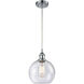 Ballston Athens 1 Light 8 inch Polished Chrome Mini Pendant Ceiling Light in Seedy Glass, Ballston