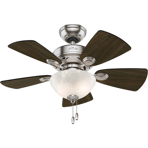 Watson 34 inch Brushed Nickel with Dark Walnut/Cherry Blades Ceiling Fan