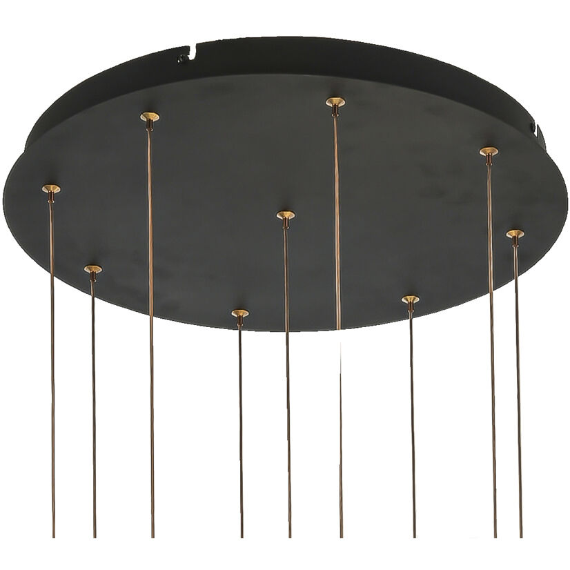 Butterfly LED 22 inch Black and Gold Multi Pendant Ceiling Light