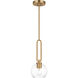 Codyn 1 Light 10 inch Satin Brass Mini-Pendant Ceiling Light