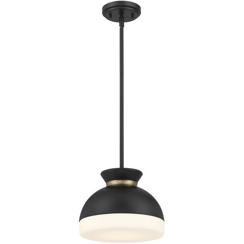 Gidget 1 Light 10.25 inch Matte Black and Vibrant Gold Mini Pendant Ceiling Light