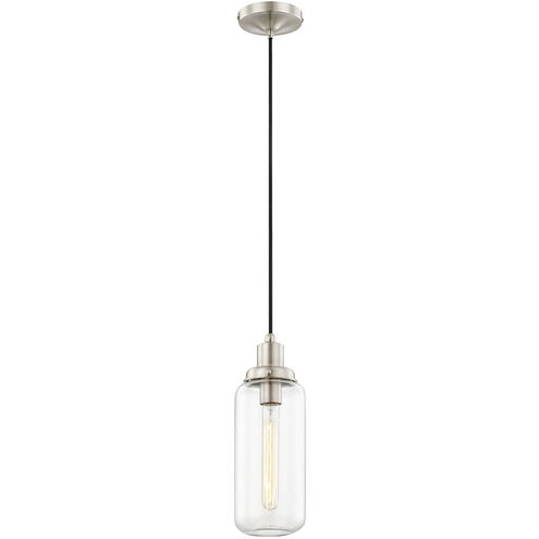 Art Glass 1 Light 5 inch Brushed Nickel Mini Pendant Ceiling Light